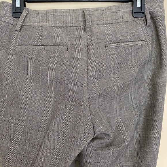 Banana Republic Ryan fit lined cuffed dress pants, glen plaid pattern size 2 - Picture 3 of 8